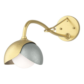 Hubbardton Forge - 201377-SKT-86-82-GG0711 - Brooklyn 1-Light Double Shade Long-Arm Sconce - Brooklyn - Modern Brass