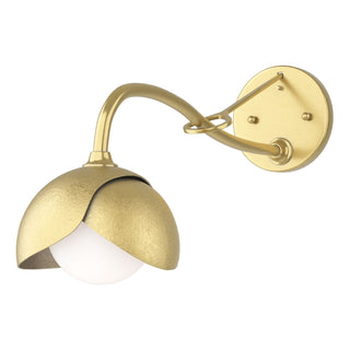 Hubbardton Forge - 201377-SKT-86-86-GG0711 - Brooklyn 1-Light Double Shade Long-Arm Sconce - Brooklyn - Modern Brass