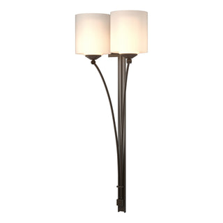 Hubbardton Forge - 204672-SKT-14-GG0169 - Formae Contemporary 2 Light Sconce - Formae - Oil Rubbed Bronze
