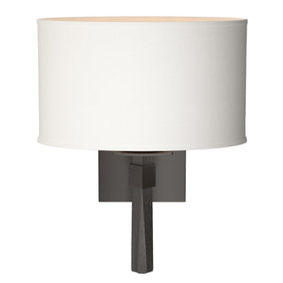Hubbardton Forge - 204810-SKT-14-SF1195 - Beacon Hall Oval Drum Shade Sconce - Beacon Hall - Oil Rubbed Bronze