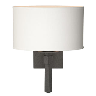 Hubbardton Forge - 204810-SKT-20-SF1195 - Beacon Hall Oval Drum Shade Sconce - Beacon Hall - Natural Iron