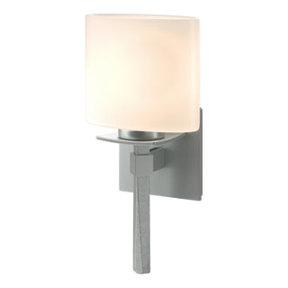 Hubbardton Forge - 204820-SKT-82-GG0182 - Beacon Hall Ellipse Glass Sconce - Beacon Hall - Vintage Platinum