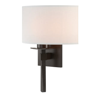 Hubbardton Forge - 204826-SKT-14-SF1092 - Beacon Hall Half Drum Shade Sconce - Beacon Hall - Oil Rubbed Bronze