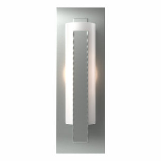 Hubbardton Forge - 217185-SKT-82-GG0065 - Forged Vertical Bar Sconce - Steel Backplate - Vertical Bar - Vintage Platinum