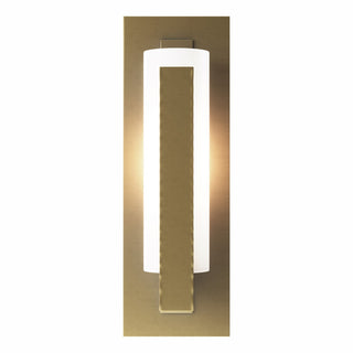 Hubbardton Forge - 217185-SKT-86-GG0065 - Forged Vertical Bar Sconce - Steel Backplate - Vertical Bar - Modern Brass