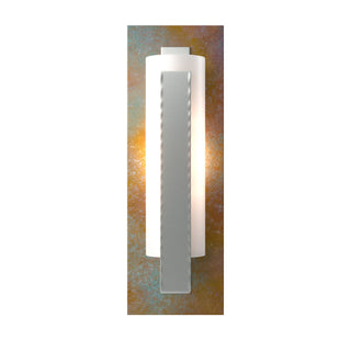 Hubbardton Forge - 217186-SKT-82-CP-GG0065 - Forged Vertical Bar Sconce - Cherry or Copper Backplate - Vertical Bar - Vintage Platinum