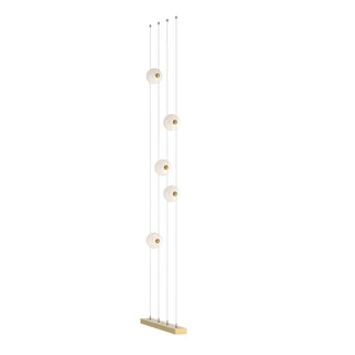 Hubbardton Forge - 289520-LED-STND-86-GG0668 - Abacus 5-Light Floor to Ceiling Plug-In LED Lamp - Abacus - Modern Brass