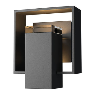 Hubbardton Forge - 302601-SKT-80-80-ZM0546 - Shadow Box Small Outdoor Sconce - Shadow Box - Coastal Black