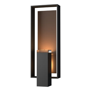 Hubbardton Forge - 302605-SKT-80-75-ZM0546 - Shadow Box Large Outdoor Sconce - Shadow Box - Coastal Black