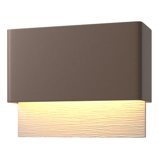 Hubbardton Forge - 302630-LED-75-78 - Stratum Dark Sky Friendly LED Outdoor Sconce - Stratum - Coastal Bronze