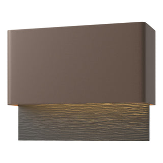 Hubbardton Forge - 302630-LED-75-80 - Stratum Dark Sky Friendly LED Outdoor Sconce - Stratum - Coastal Bronze