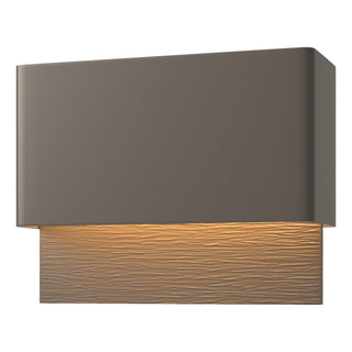 Hubbardton Forge - 302630-LED-77-77 - Stratum Dark Sky Friendly LED Outdoor Sconce - Stratum - Coastal Dark Smoke