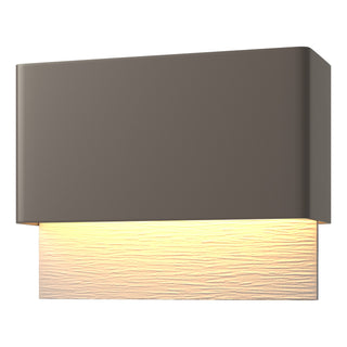 Hubbardton Forge - 302630-LED-77-78 - Stratum Dark Sky Friendly LED Outdoor Sconce - Stratum - Coastal Dark Smoke