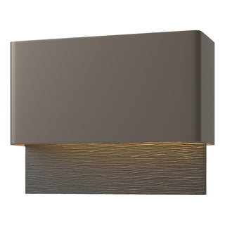 Hubbardton Forge - 302630-LED-77-80 - Stratum Dark Sky Friendly LED Outdoor Sconce - Stratum - Coastal Dark Smoke
