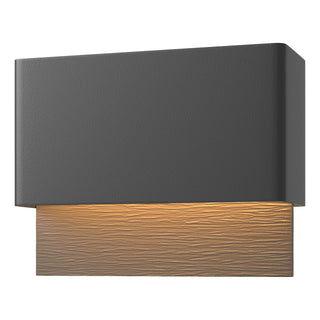 Hubbardton Forge - 302630-LED-80-77 - Stratum Dark Sky Friendly LED Outdoor Sconce - Stratum - Coastal Black