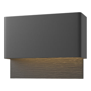 Hubbardton Forge - 302630-LED-80-80 - Stratum Dark Sky Friendly LED Outdoor Sconce - Stratum - Coastal Black