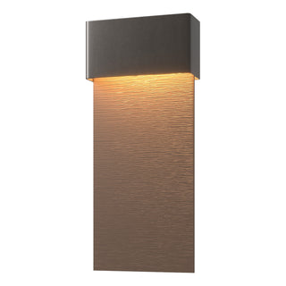 Hubbardton Forge - 302632-LED-14-75 - Stratum Large Dark Sky Friendly LED Outdoor Sconce - Stratum - Coastal Oil Rubbed Bronze