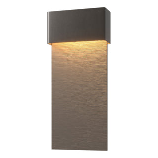 Hubbardton Forge - 302632-LED-14-77 - Stratum Large Dark Sky Friendly LED Outdoor Sconce - Stratum - Coastal Oil Rubbed Bronze