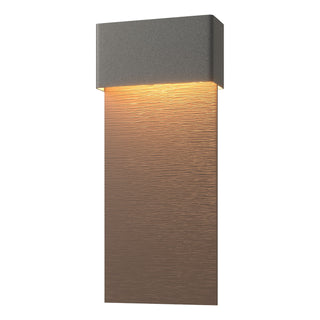 Hubbardton Forge - 302632-LED-20-75 - Stratum Large Dark Sky Friendly LED Outdoor Sconce - Stratum - Coastal Natural Iron