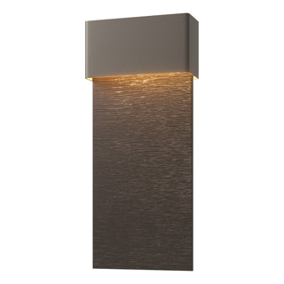 Hubbardton Forge - 302632-LED-77-14 - Stratum Large Dark Sky Friendly LED Outdoor Sconce - Stratum - Coastal Dark Smoke
