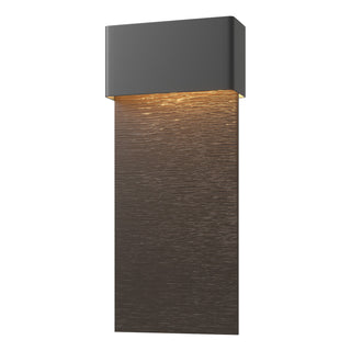 Hubbardton Forge - 302632-LED-80-14 - Stratum Large Dark Sky Friendly LED Outdoor Sconce - Stratum - Coastal Black