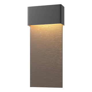 Hubbardton Forge - 302632-LED-80-77 - Stratum Large Dark Sky Friendly LED Outdoor Sconce - Stratum - Coastal Black