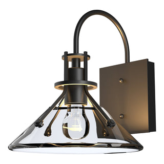 Hubbardton Forge - 302709-SKT-80-ZM0673 - Henry Small Glass Shade Outdoor Sconce - Henry - Coastal Black