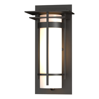 Hubbardton Forge - 305992-SKT-14-GG0066 - Banded with Top Plate Small Outdoor Sconce - Banded - Coastal Oil Rubbed Bronze