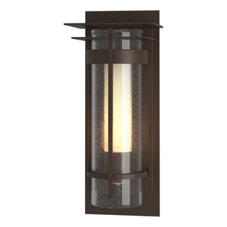 Hubbardton Forge - 305996-SKT-75-ZS0654 - Torch Small Outdoor Sconce with Top Plate - Torch - Coastal Bronze