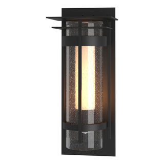 Hubbardton Forge - 305998-SKT-80-ZS0656 - Torch with Top Plate Large Outdoor Sconce - Torch - Coastal Black