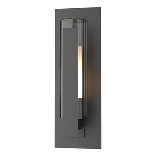 Hubbardton Forge - 307281-SKT-14-ZU0660 - Vertical Bar Fluted Glass Small Outdoor Sconce - Vertical Bar - Coastal Oil Rubbed Bronze