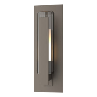 Hubbardton Forge - 307281-SKT-77-ZU0660 - Vertical Bar Fluted Glass Small Outdoor Sconce - Vertical Bar - Coastal Dark Smoke