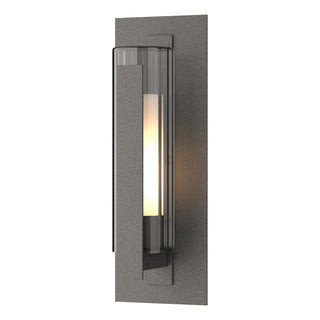 Hubbardton Forge - 307282-SKT-20-ZU0658 - Vertical Bar Fluted Glass Medium Outdoor Sconce - Vertical Bar - Coastal Natural Iron