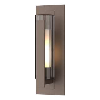 Hubbardton Forge - 307282-SKT-75-ZU0658 - Vertical Bar Fluted Glass Medium Outdoor Sconce - Vertical Bar - Coastal Bronze