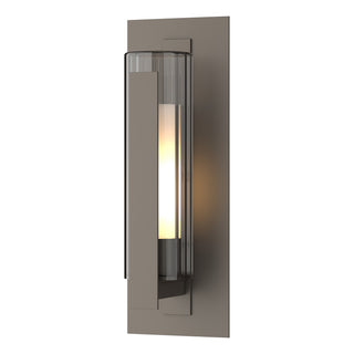 Hubbardton Forge - 307282-SKT-77-ZU0658 - Vertical Bar Fluted Glass Medium Outdoor Sconce - Vertical Bar - Coastal Dark Smoke