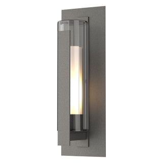 Hubbardton Forge - 307283-SKT-20-ZU0662 - Vertical Bar Fluted Glass Large Outdoor Sconce - Vertical Bar - Coastal Natural Iron