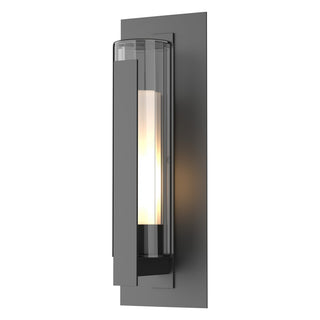 Hubbardton Forge - 307283-SKT-80-ZU0662 - Vertical Bar Fluted Glass Large Outdoor Sconce - Vertical Bar - Coastal Black