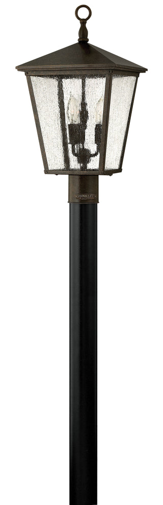 Trellis Medium Post Mount Lantern in Regency Bronze