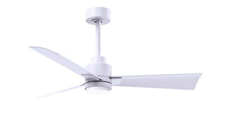 Matthews Fan Company - AKLK-MWH-MWH-42 - 42" Ceiling Fan - Alessandra - LK - Matte White