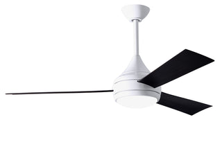 Matthews Fan Company - DA-WH-BK - 52" Ceiling Fan - Donaire - Gloss White