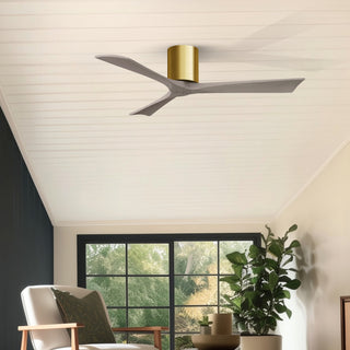 Irene-3H 52" Ceiling Fan in Brushed Brass