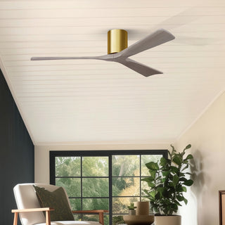 Irene-3H 60" Ceiling Fan in Brushed Brass