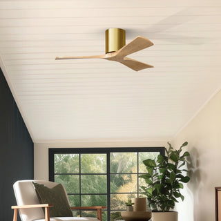 Irene-3H 42" Ceiling Fan in Brushed Brass