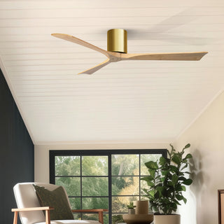 Irene-3H 52" Ceiling Fan in Brushed Brass