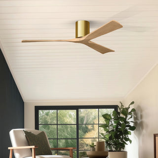 Irene-3H 60" Ceiling Fan in Brushed Brass