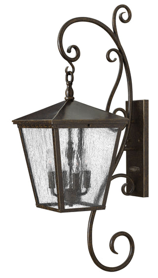 Trellis Extra Large Wall Mount Lantern with Scroll in Regency Bronze