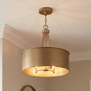 Four Light Pendant in Brushed Gold