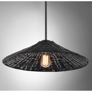 One Light Pendant in Matte Black