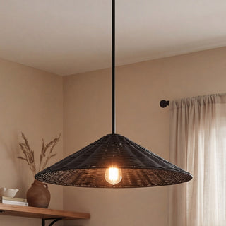 One Light Pendant in Matte Black