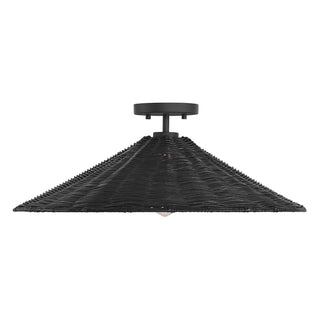 Meridian - M60074MBK - One Light Semi-Flush Mount - Matte Black